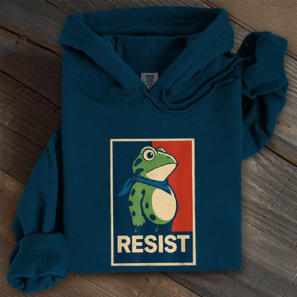 Portland Frog Art Print Crew Neck Sweatshirt