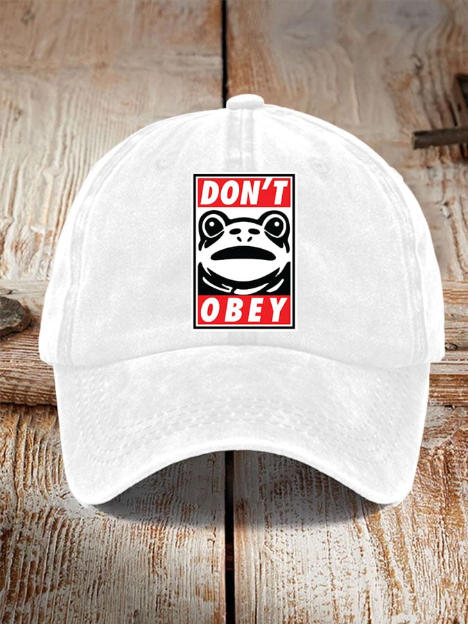 Women's Casual Resistance Frog Don't Obey T-Shirt