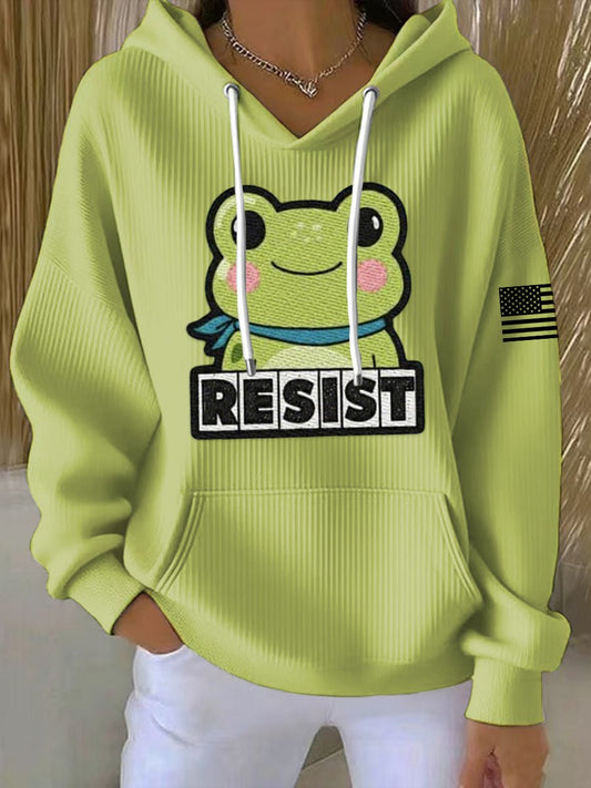 Women's Resist Frog Print Casual Sweatshirt