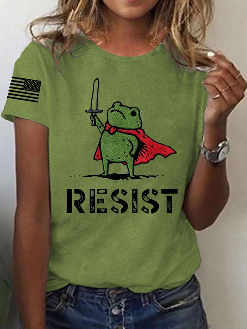 Resist Frog Print T-Shirt