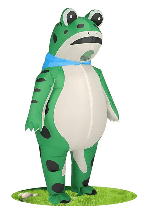 Inflatable Frog Suit (Adult 150cm-190cm, Includes Blower + Battery)