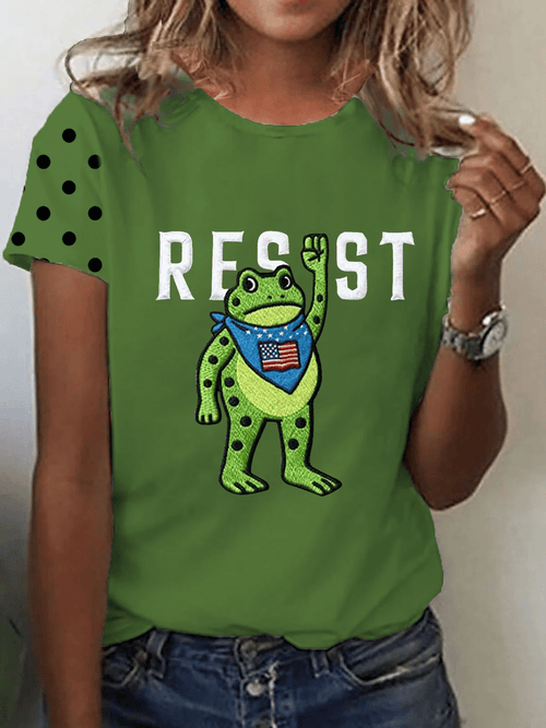 Women's Resist Frog Print Shirt