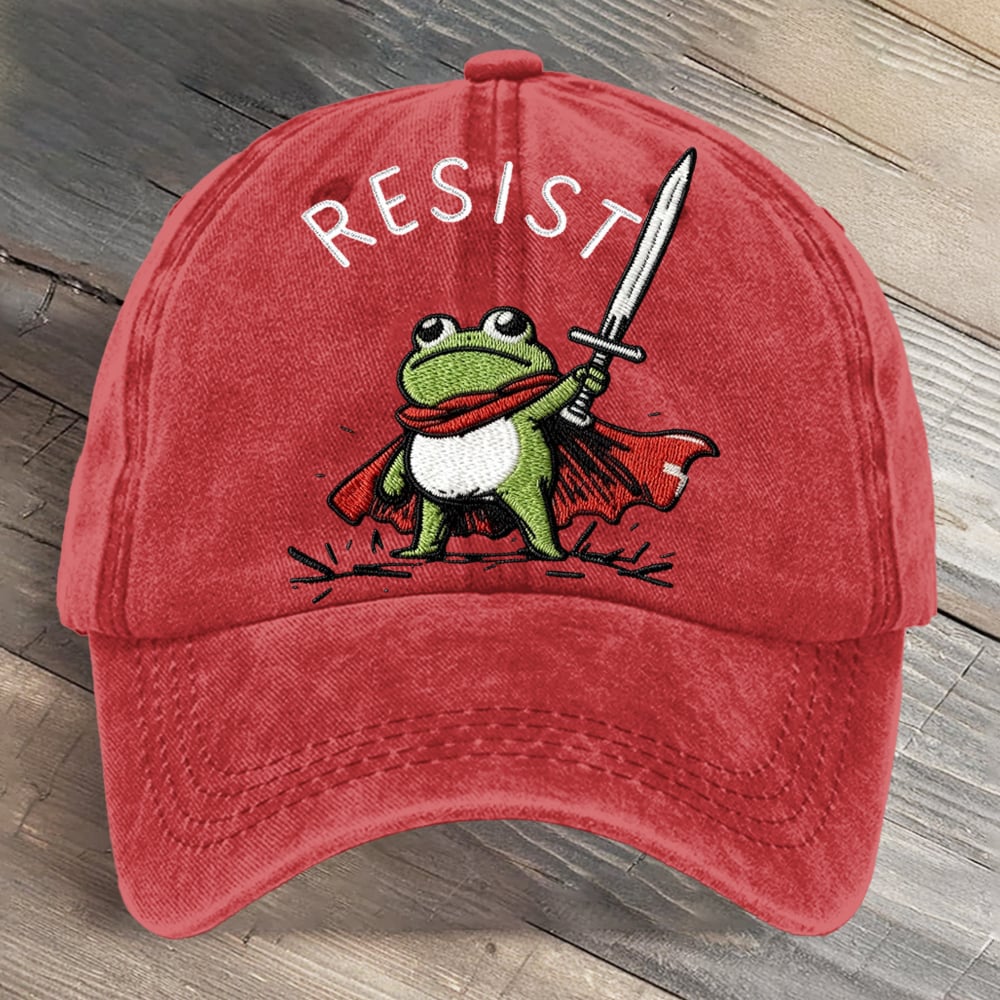 Portland Frog Art Printed Cap