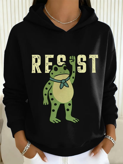 Women's Resist Frog Print Casual Sweatshirt