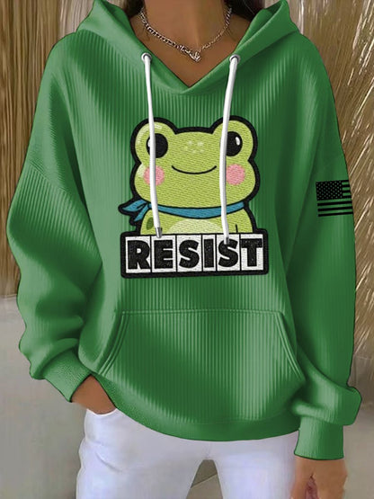Women's Resist Frog Print Casual Sweatshirt