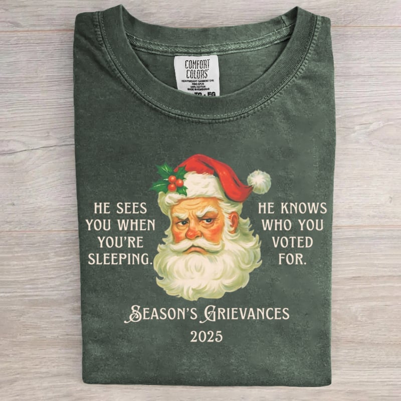 Frog Aunt Tifa He See You When You're Sleeping Christmas Art Print T-Shirt