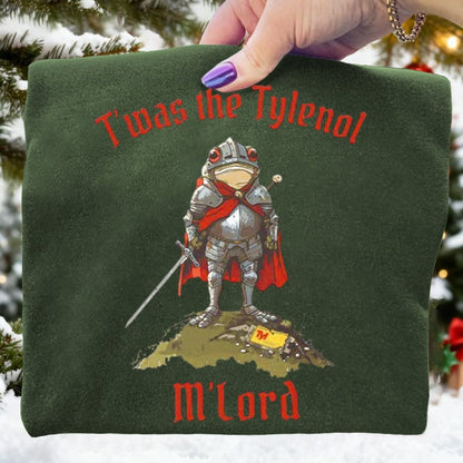 T'was The Tylenol M'lord Frog Art Print Sweatshirt