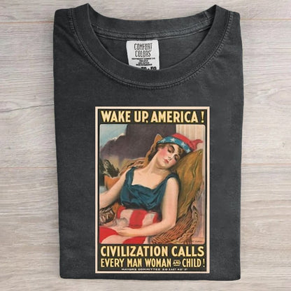 Wake Up Every Man Women Child Frog Aunt Tifa Art Print T-Shirt