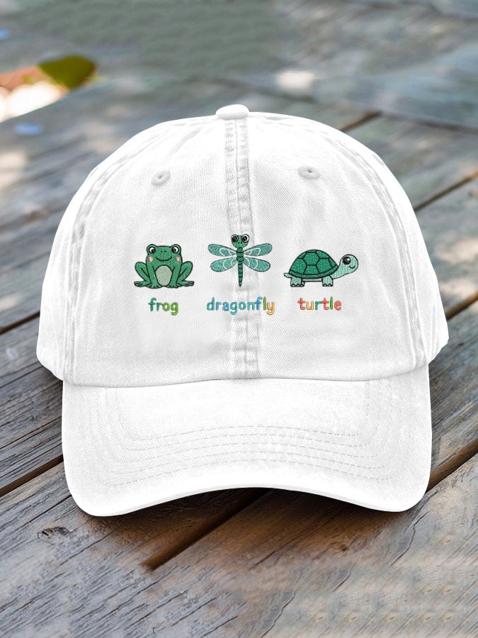 Unisex Frog Dragonfly Turtle Baseball Cap
