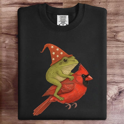Frog Cardinal Christmas Art Print Sweatshirt