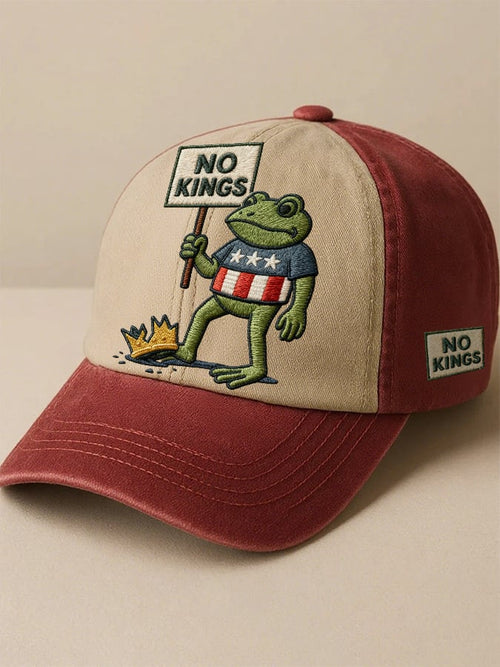 Resist Frog Print Baseball Cap