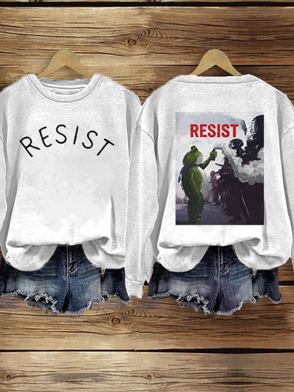 Women's Resist Frog Print Sweatshirt