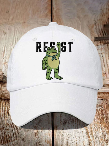 Unisex Resist Frog Print Hat