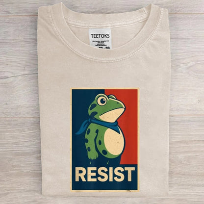 Portland Frog Vintage Washed T-shirt  Art Print T-Shirt