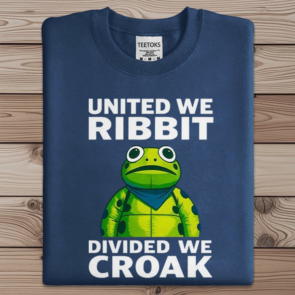 Portland Frog United We Ribbit Divided We Croak Art Print Sweatshirt
