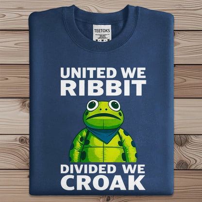 Portland Frog United We Ribbit Divided We Croak Art Print Sweatshirt