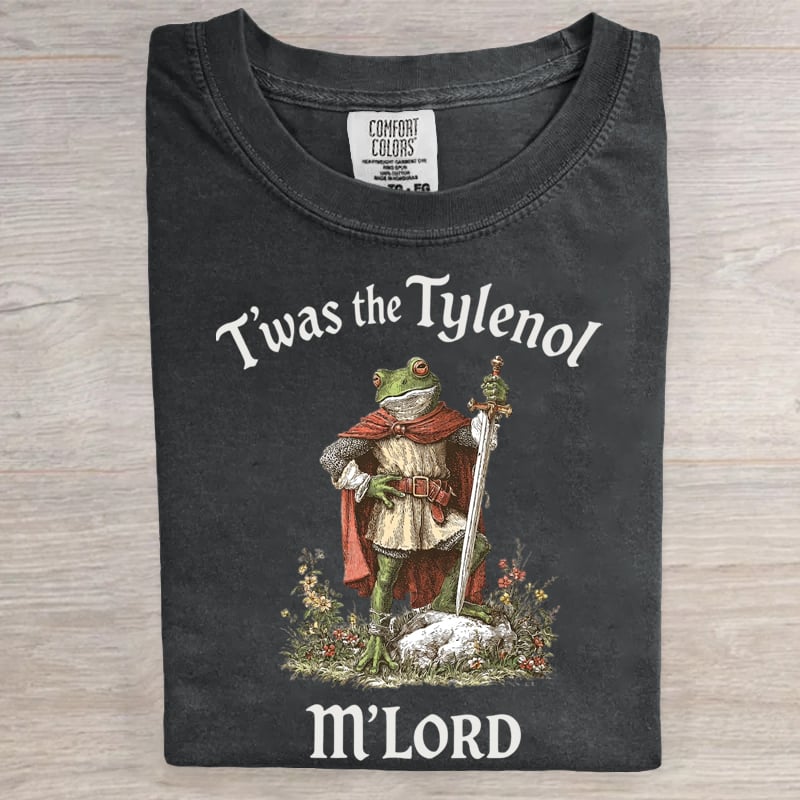 T'was The Tylenol M'lord Frog Art Print T-Shirt