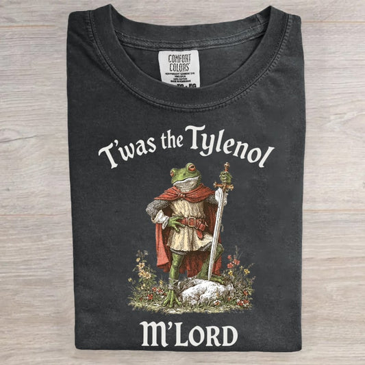 T'was The Tylenol M'lord Frog Art Print T-Shirt
