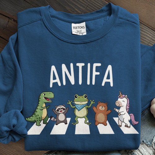 Aunt Tifa Frog Art Printed Sweatshirt